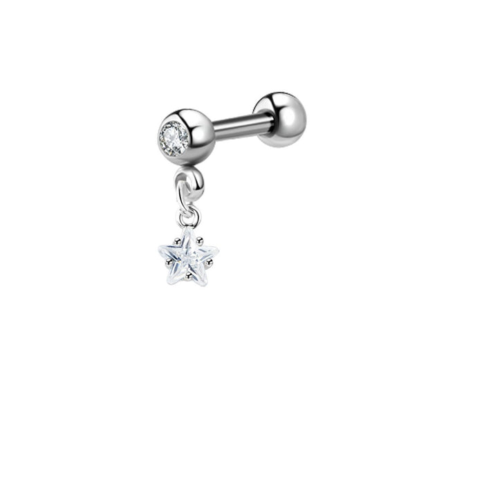 Wholesale Love Zircon Stainless Steel Ear Bone Nail JDC-ES-FanP009