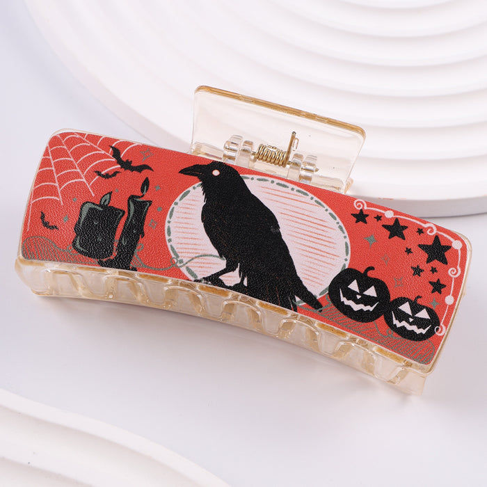 Wholesale Halloween PU Ghost Crow Pumpkin Hairpin JDC-HC-Fengp003