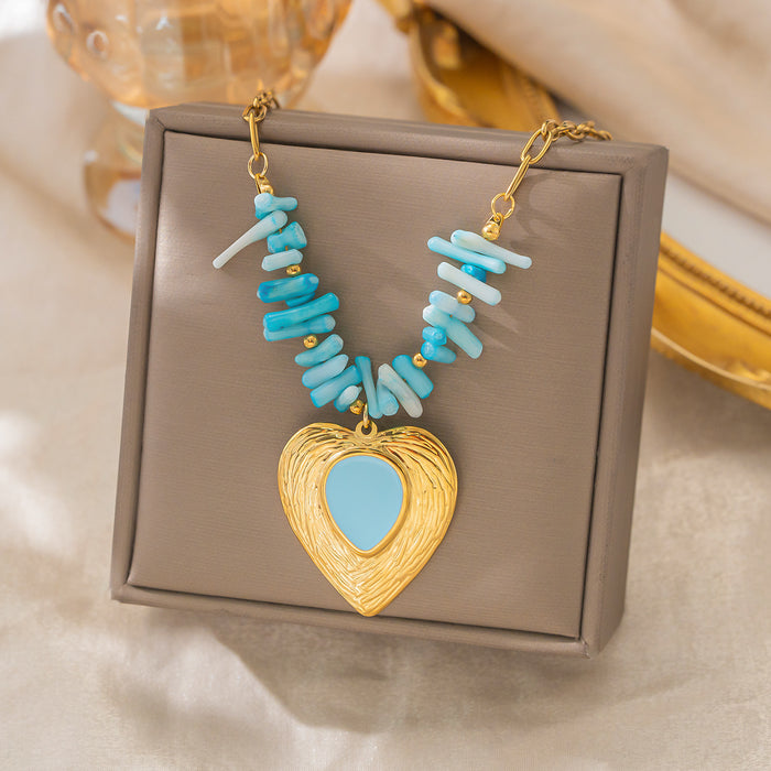 Wholesale Irregular Blue Coral Branch Necklace