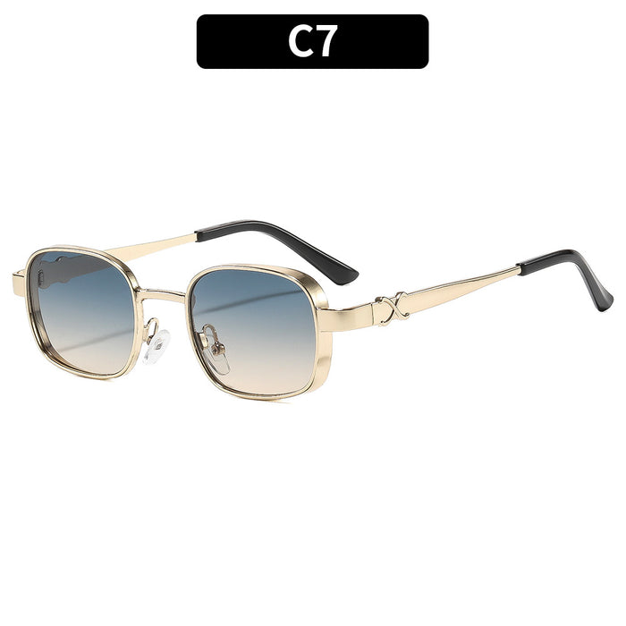 Wholesale Retro Square Sunglasses with UV400 Gold Frame Gray Lens for Driving Sun Protection
