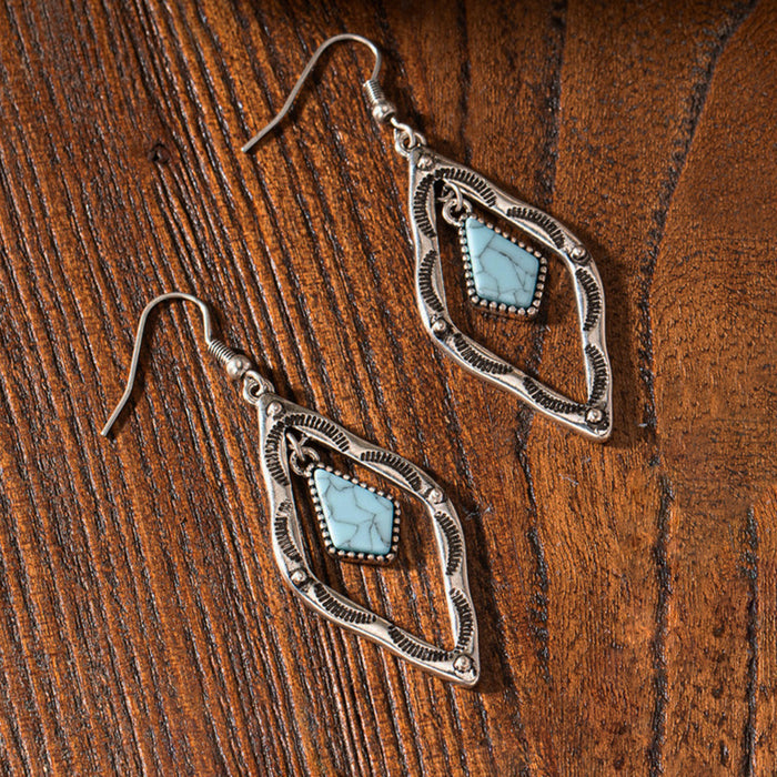 Wholesale  Aztec Pattern Turquoise Earrings