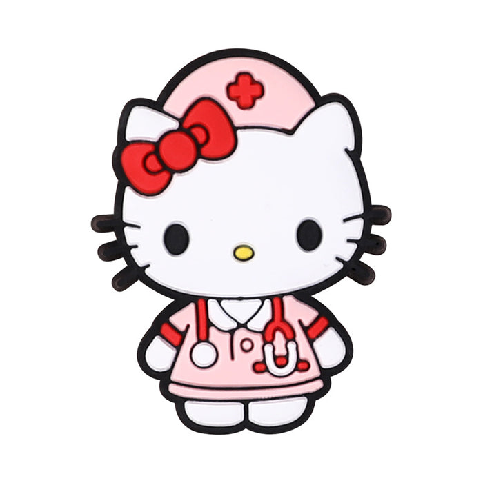 Wholesale 20pcs Silicone Beads Cute Cartoon Nurse Jewelry Straight Beads All-match DIY Accessories Dropping Glue Beads