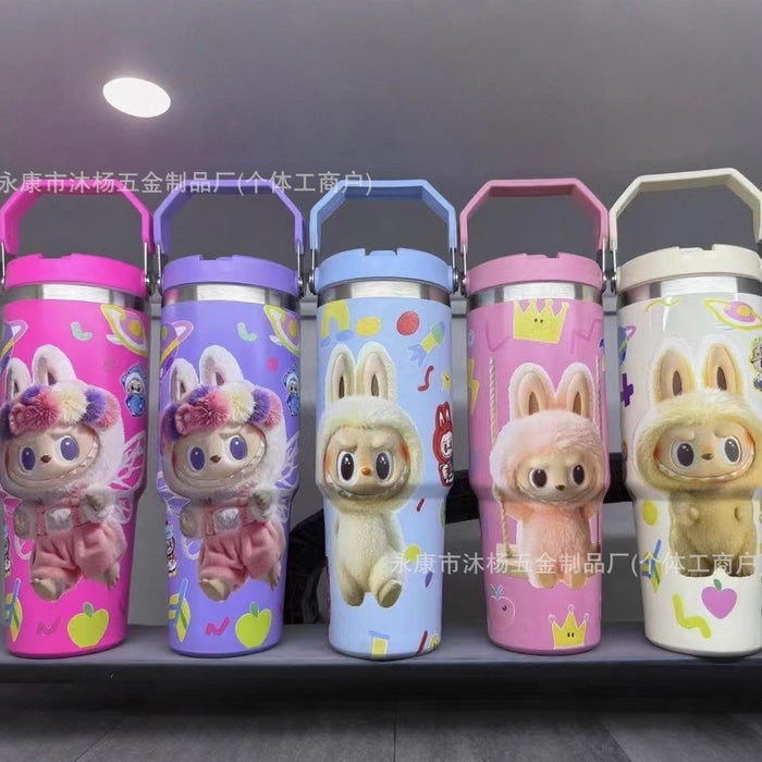 Wholesale Cartoon Stainless Steel Double-Drink Large-Capacity Insulated Cup for Car Use,  Single-Drink and Double-Drink Portable Cup,  Ice Cup