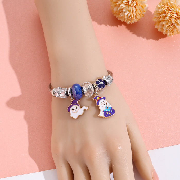 Wholesale  Witch Bat Pendant Stainless Steel Bracelet MOQ≥2