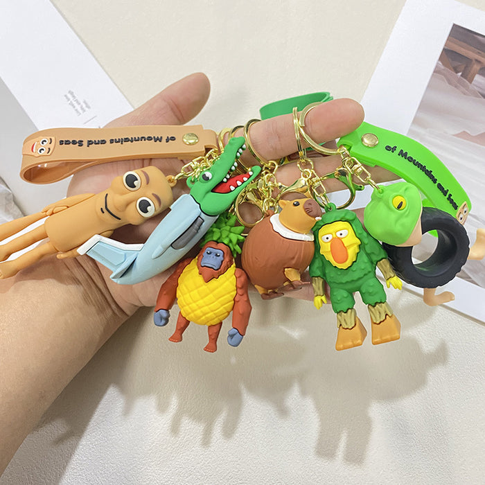 Wholesale Wooden Stick Man Bigfoot Tree Shark Doll Pendant