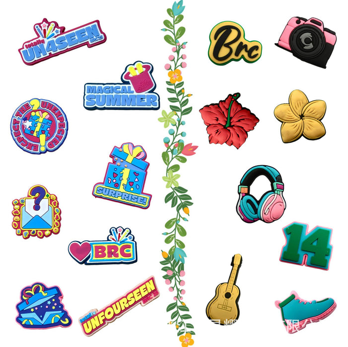 Wholesale New hole shoe, flower shoe buckle set, versatile DIY soft rubber shoe accessories