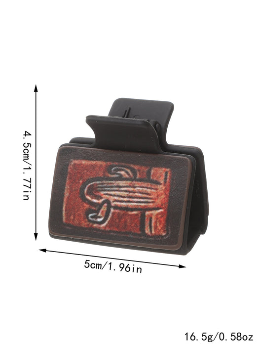 Wholesale Western Style Medium Leather Hairpin Sunflower Shark Clip Women' s Grab Clip