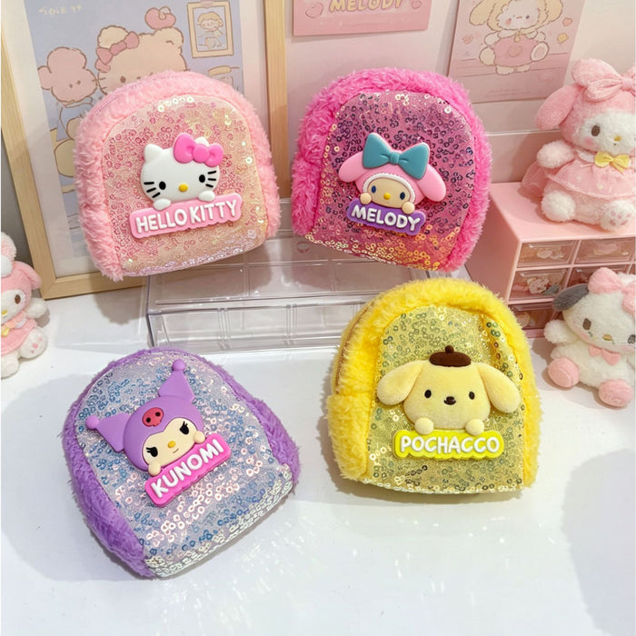 Wholesale Cartoon Sequin Purse Keychain Earphone Case Kids Gift Bag Charm
