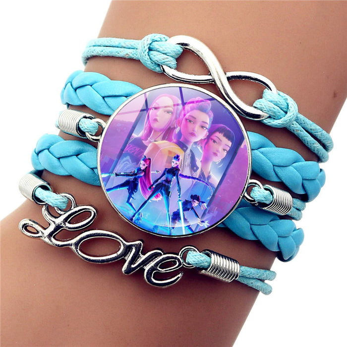 Wholesale K-POP Bracelet for Women,  Anime Cartoon Merchandise Leather Accessories