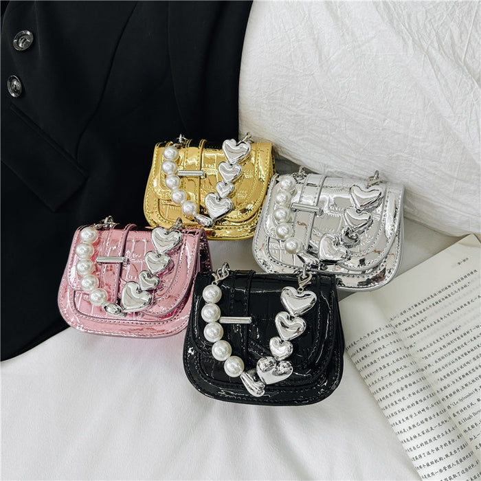 Wholesale Pu Pearl Handheld Mini Bag for Girls JDC-SD-YuanDuo093