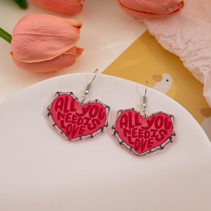 Wholesale Cartoon Valentine's Day Love Dwarf Acrylic Earrings JDC-ES-MDD104