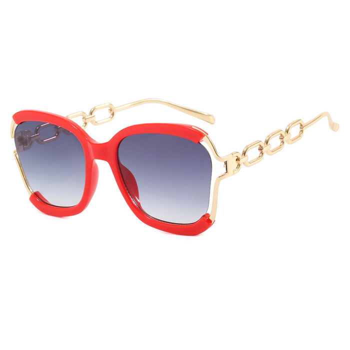 Wholesale Personalized Chain Square Frame Sunglasses Sunglasses, New Fashionable UV Resistant Sunglasses