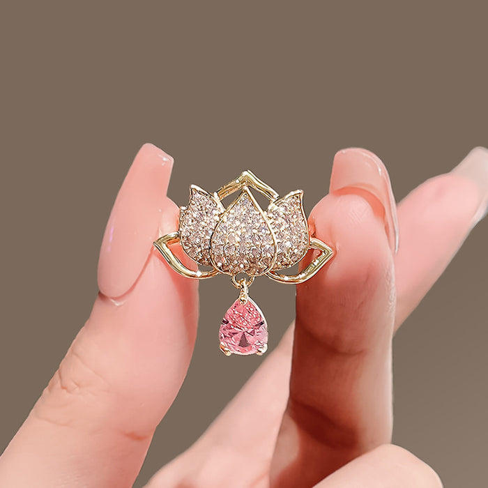 Wholesale Water Lotus Brooch