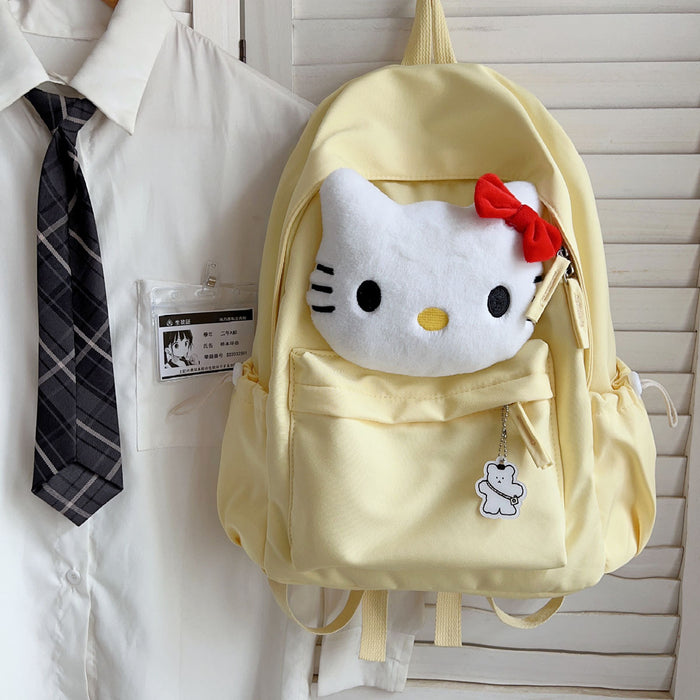 Wholesale Schoolbag Female College Students Cute Cartoon Cat High School Students Large Capacity Backpack Campus Backpack