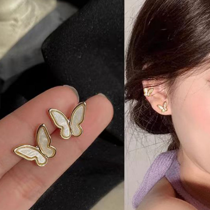 Wholesale Mini Butterfly Earrings Women's  Without Pole Ear Clip
