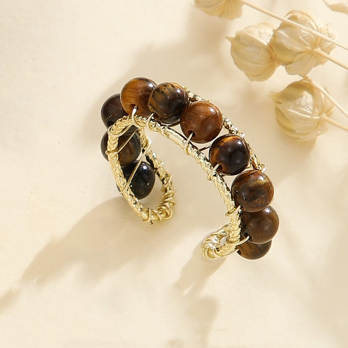 Wholesale Snake Head Tiger Eye Style Fashion Jewelry Set Electroplated Boutique