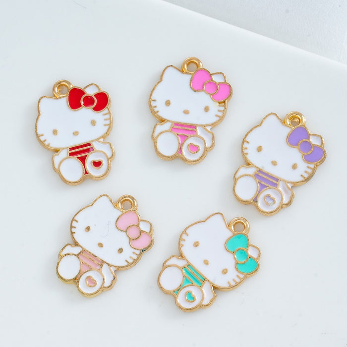Wholesale 10 pcs DIY Cute Cartoon Oil-Drip Alloy Charms