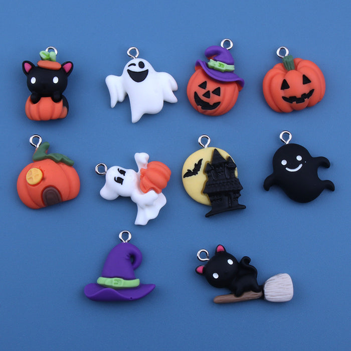 Wholesale Resin Castle Cartoon DIY Pendant Keychain with Nail Accents MOQ≥2