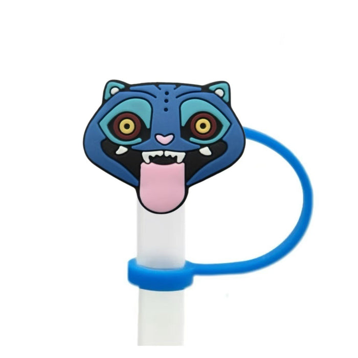 Wholesale 10pcs Kpop Cute Cartoon Silicone Straw Cap Cup Accessories