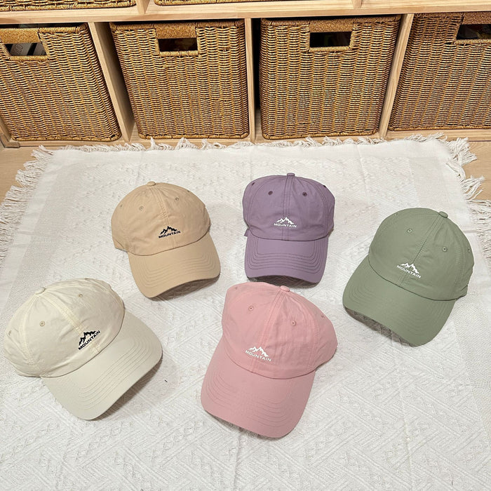 Wholesale Quick drying baseball cap, lightweight offset printed small letter outdoor sun hat, casual sun protection duckbill cap