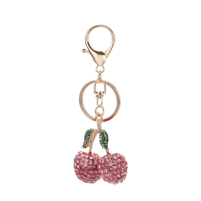 Wholesale Fruit Shaped Metal Keychain Decorative Bag Charm MOQ≥2