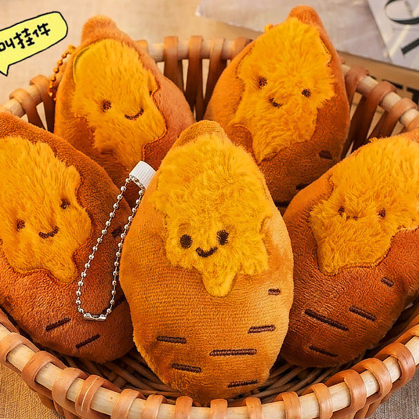 Wholesale Cute Roasted Sweet Potato Plush Keychain Car Key Accessory Gift