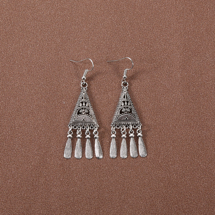 Wholesale Alloy Tassel Long Ethnic Style Earrings JDC-ES-Gumi008