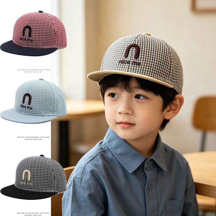Wholesale Kids Baseball Cap Striped Hip Hop Flat Brim Unisex Outdoor Sun Hat For Boys Girls Casual Chic Party Cap