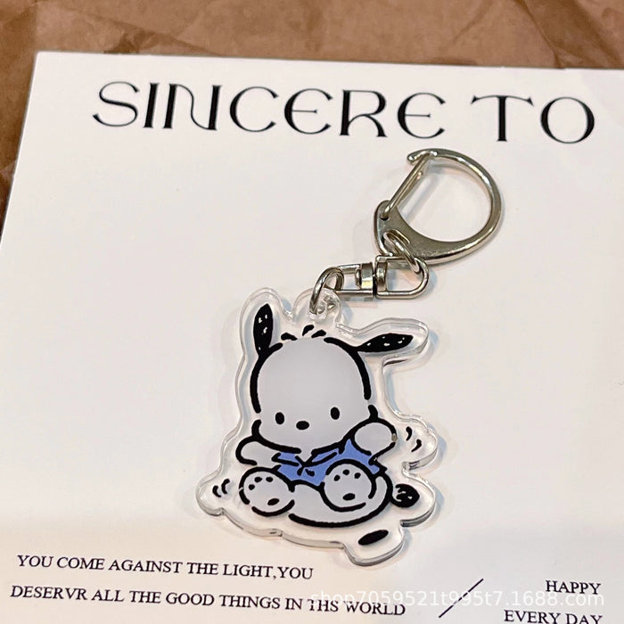 Wholesale acrylic double-sided double-layer key chain cute small ornaments