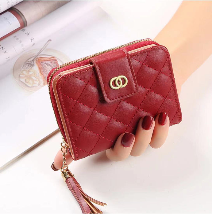Wholesale ladies short wallet women zipper wallet Korean version of large capacity