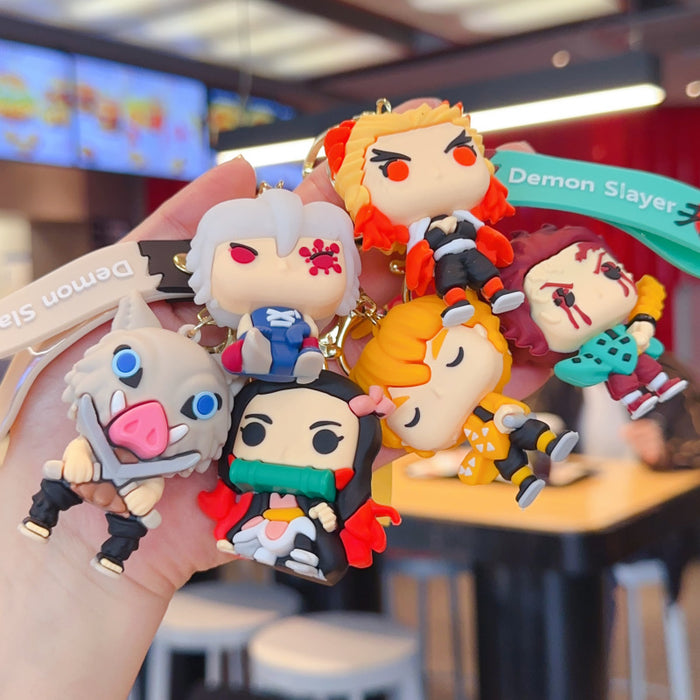 Wholesale Cute PVC cartoon anime keychain