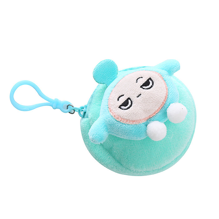 Wholesale Cartoon Cute Egg Boy Wallet Plush Doll Coin Bag Earphone Bag Keychain Student Backpack Pendant JDC-WT-XG002