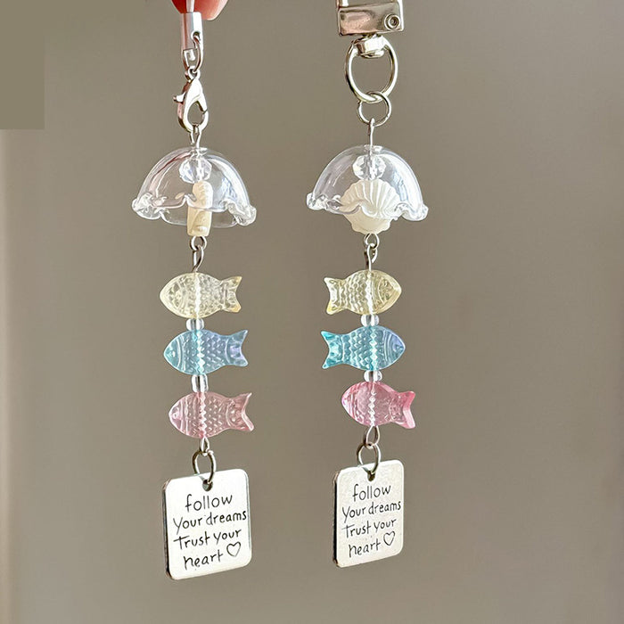 Wholesale Chime Mobile Phone Bag Pendant Keychain Decoration DIY Beaded