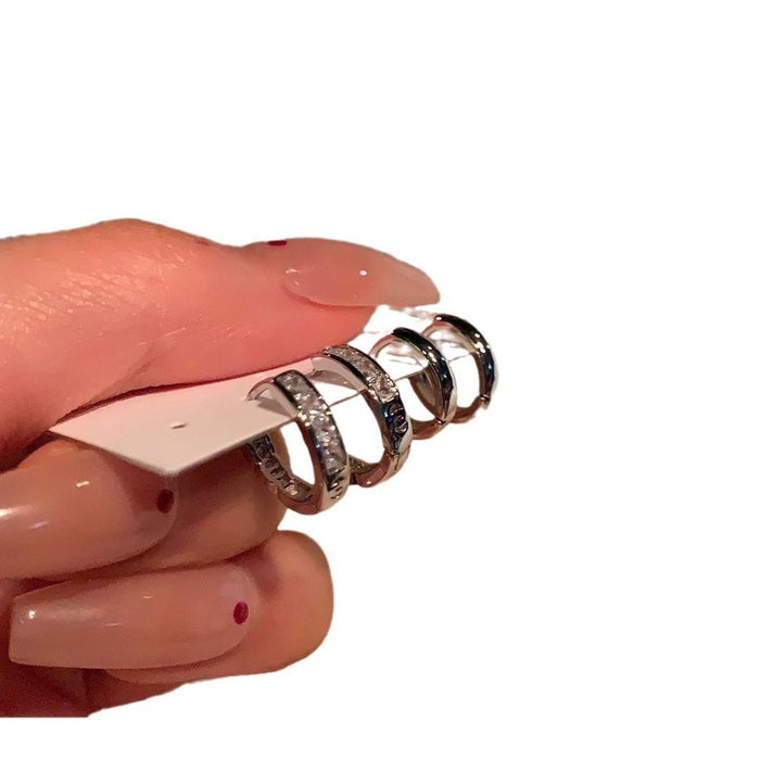 Wholesale Four piece earring set with circular earrings