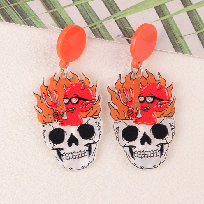 Wholesale  Funny Earrings Syringe Acrylic Earrings Sun Banana Planet Earrings Ear Accessories