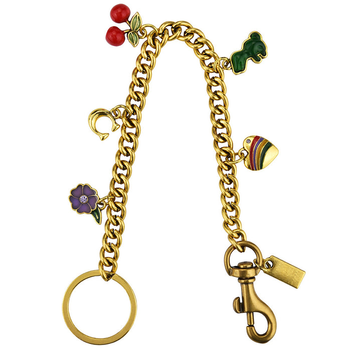 Wholesale Cherry Keychain Bag Pendant Glitter Cherry Bag Decoration Multi-Color Fashion Car Keychain Pendant