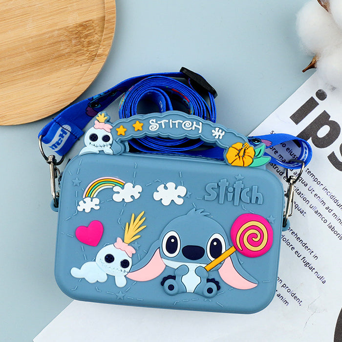Wholesale Cute Silicone Crossbody Bag Cartoon Design Macaron Color Coin Purse MOQ≥10