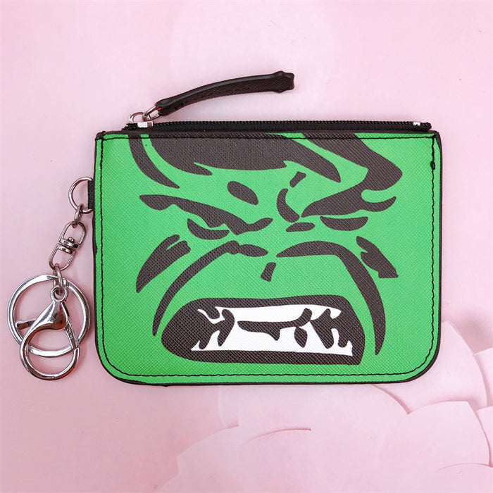 Wholesale PU Cartoon Printing with Key Ring Coin Card Holder JDC-WT-YaLL014