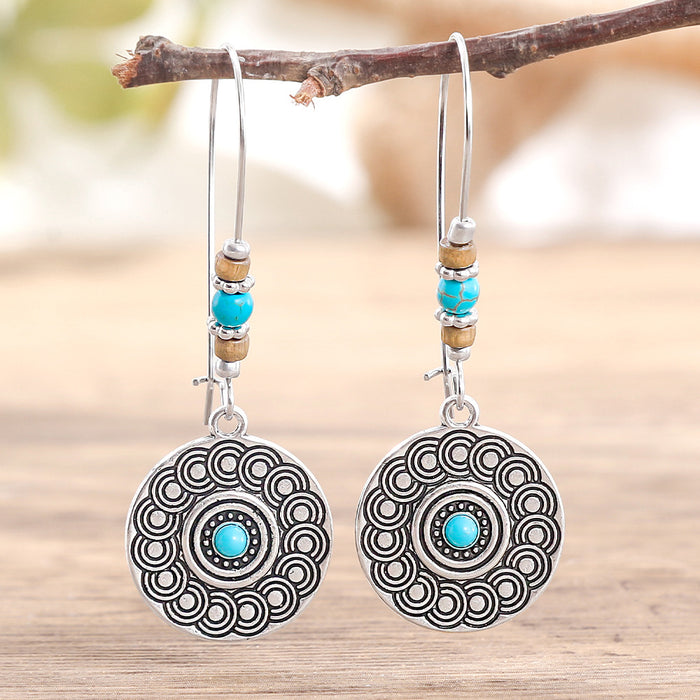 Wholesale Bohemian Vintage Drop Alloy Earrings Women' s Fashion Jewelry Accessory MOQ≥2