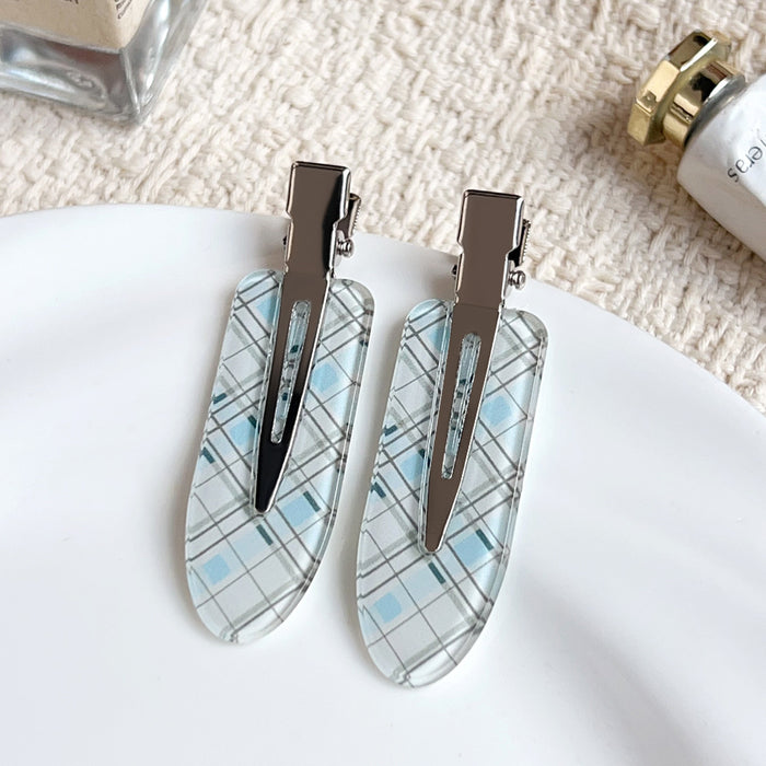 Wholesale Plastic Invisible Hair Clip Purple Floral Pattern for Everyday Styling Hair Accessory