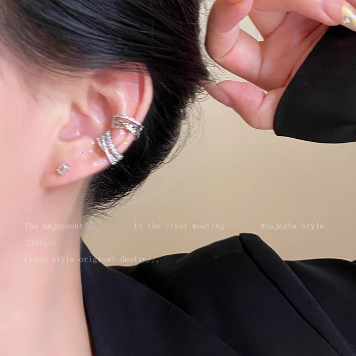 Wholesale Zircon ear bone clip without piercing and cool style ear jewelry