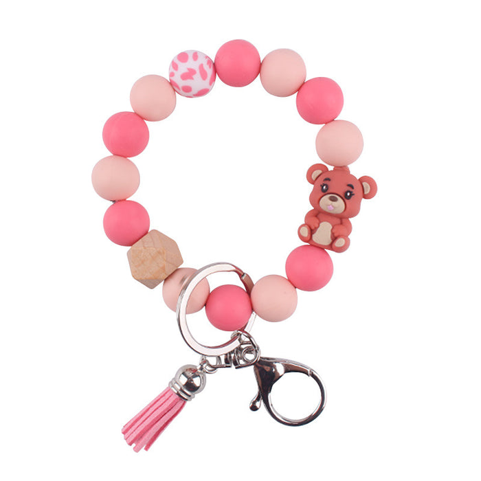 Wholesale Cartoon Bear Silicone Keychain