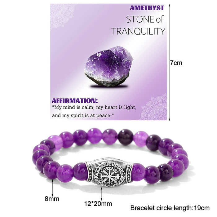 Wholesale Viking symbol bracelet with stone and gemstone bracelet