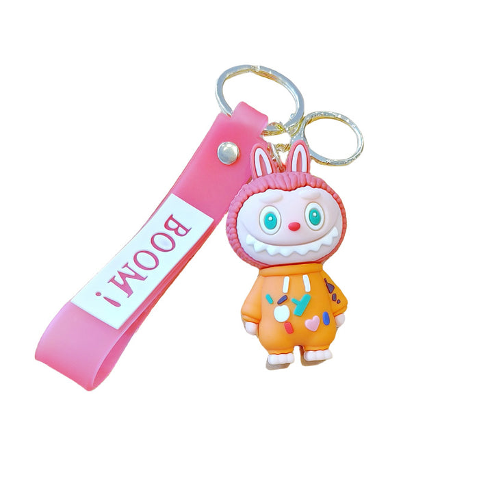Wholesale Cross-Dressing Cartoon Keychain Cute School Bag Pendant Car Key Chain Doll Machine Gift