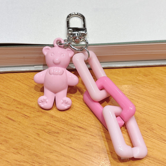 Wholesale DIY Acrylic Bear Keychain Pendant Handmade Earphone Bag Pendant Car Bag Accessories