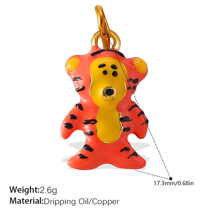 Wholesale Cartoon Cute Stereo Elephant Puppy Oil Dripping Pendant Decorative Accessories Mobile Phone Pendant