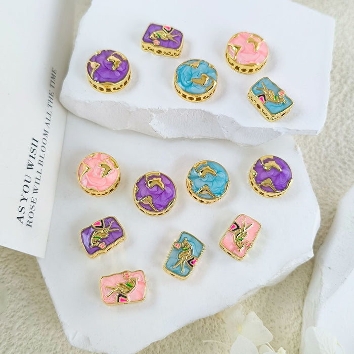 Wholesale Beaded geometric bracelet accessories, retro enamel minimalist design, versatile accessories