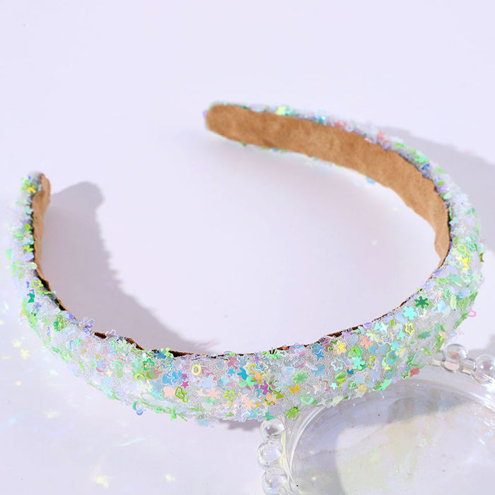 Wholesale Dopamine Color Versatile Headband Sponge Heightening Design Elegant Light Luxury Crystal Headwear