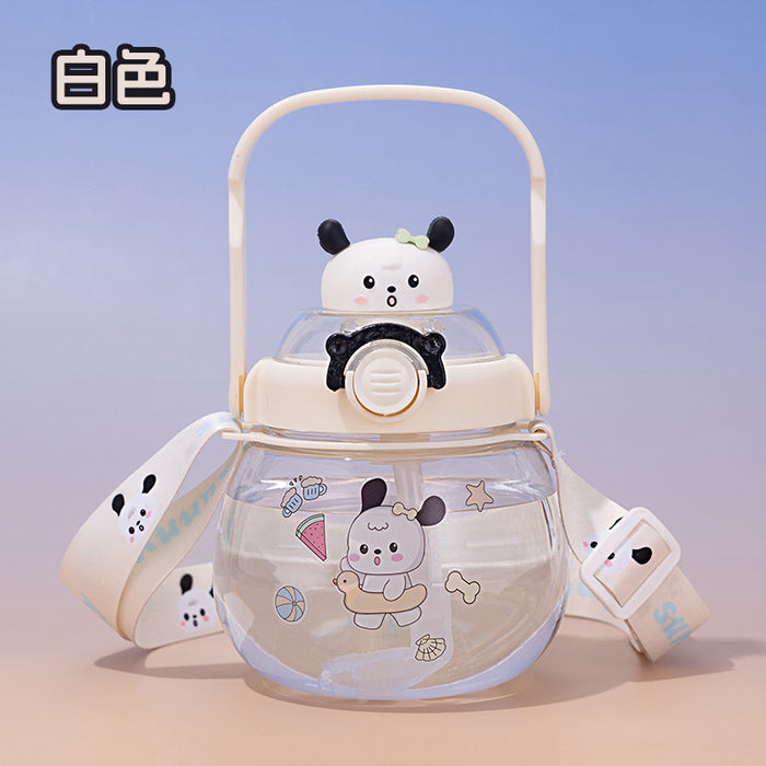 Wholesale Cute Bear Straw Cup Large-Capacity Plastic Cup