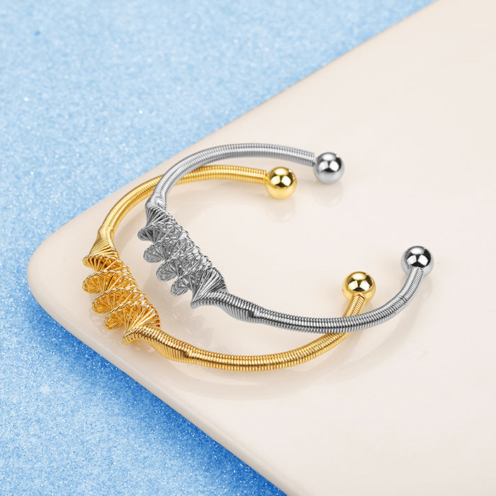 Wholesale High end and niche new metal wire stainless steel bracelet, versatile and elegant bracelet